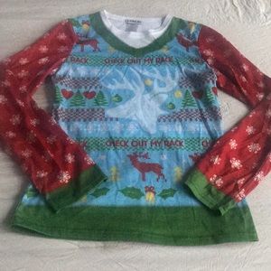 Christmas ladies Fauxreal long sleeve shirt sz med